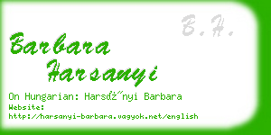 barbara harsanyi business card